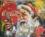 Santa Paintings - Santa Claus Coca-cola by Leroy Neiman